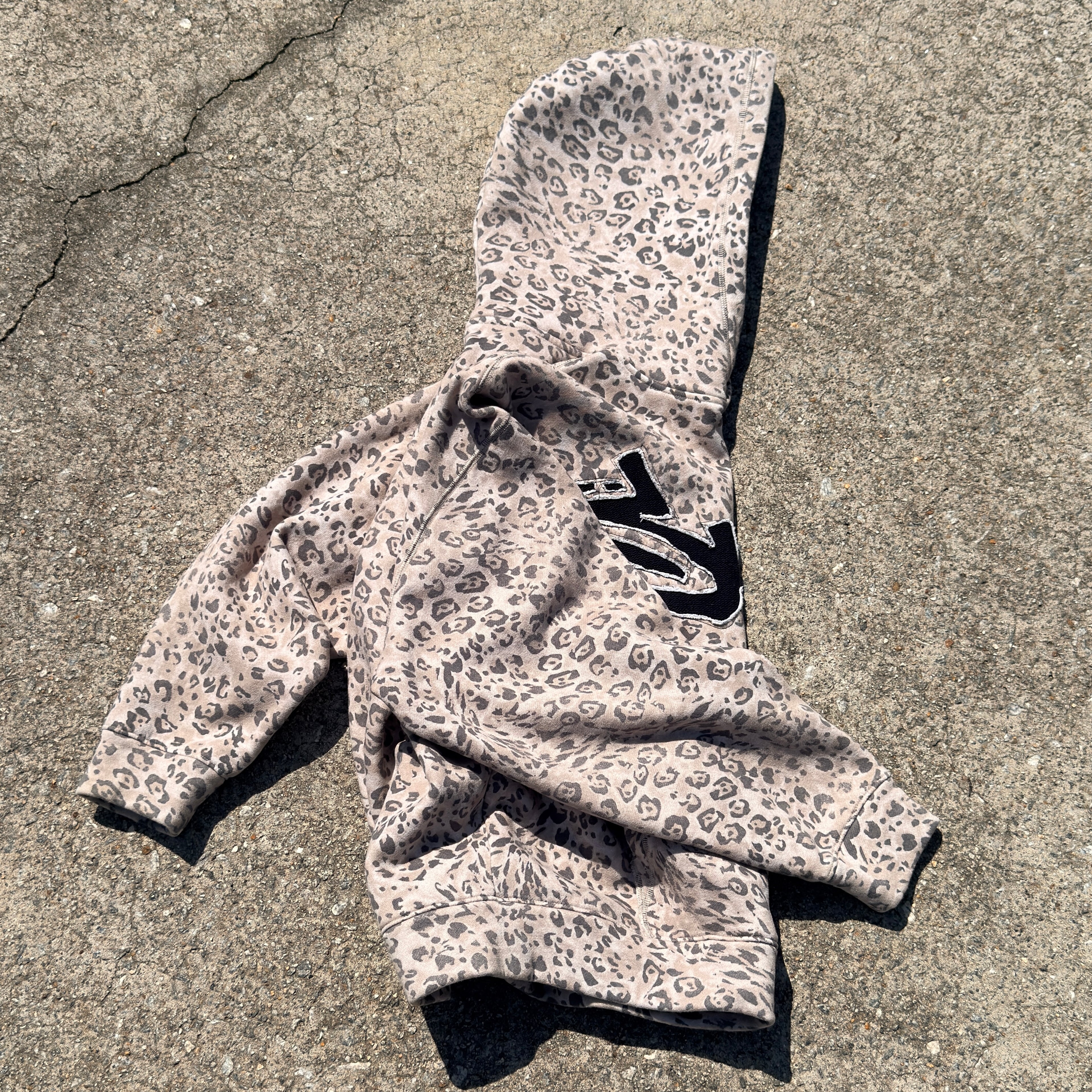 süka cheetah print hoodie
