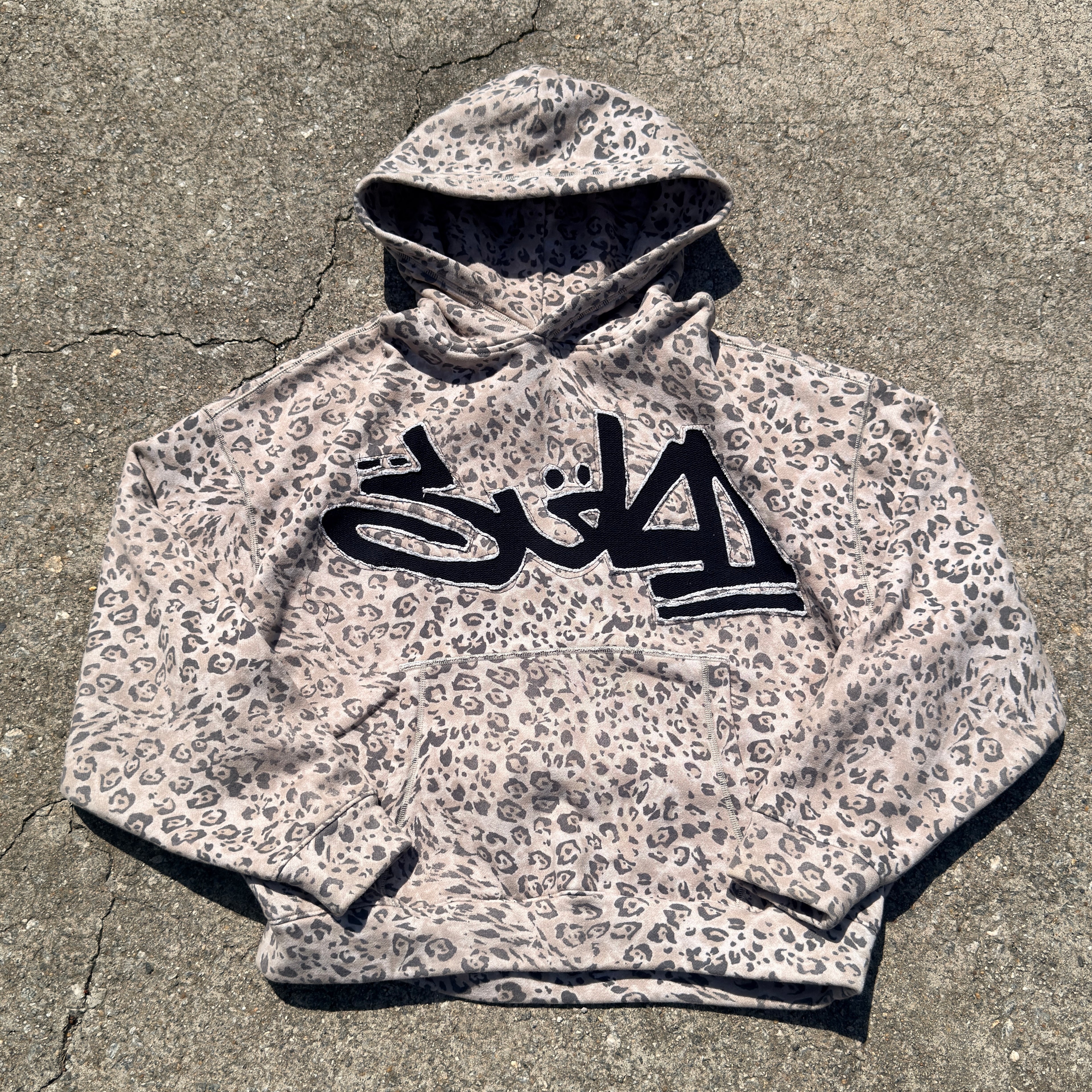 süka cheetah print hoodie